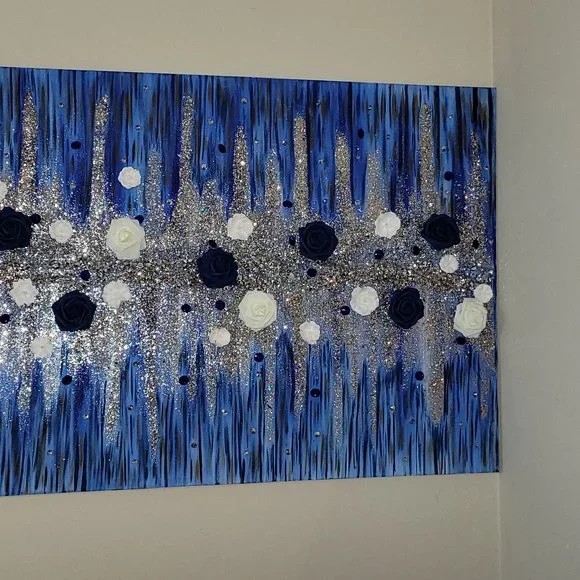 Handmade acrylic painting wall art abstract 30inx40in